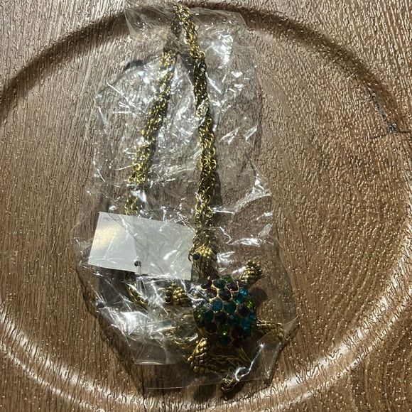 The Good Bead Gold Tone Turtle Pendant Necklace - Picture 3 of 4